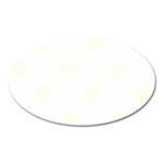 Polka Dots - Ivory on White Magnet (Oval)