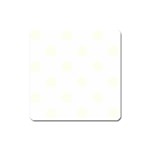 Polka Dots - Ivory on White Magnet (Square)