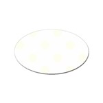 Polka Dots - Ivory on White Sticker (Oval)