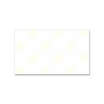 Polka Dots - Ivory on White Sticker (Rectangular)