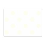 Polka Dots - Ivory on White Sticker A4 (10 pack)