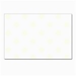 Polka Dots - Ivory on White Postcard 4  x 6 