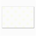 Polka Dots - Ivory on White Postcard 5  x 7 