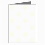 Polka Dots - Ivory on White Greeting Card