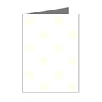 Polka Dots - Ivory on White Mini Greeting Card