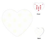 Polka Dots - Ivory on White Playing Cards (Heart)