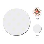 Polka Dots - Ivory on White Playing Cards (Round)