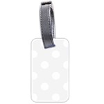 Polka Dots - White on White Smoke Luggage Tag (Two Sides)