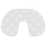 Polka Dots - White on White Smoke Travel Neck Pillow