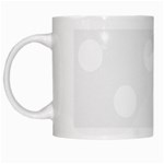 Polka Dots - White on White Smoke White Mug