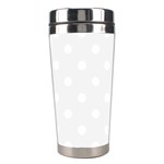 Polka Dots - White on White Smoke Stainless Steel Travel Tumbler