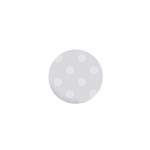 Polka Dots - White on White Smoke 1  Mini Button