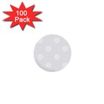 Polka Dots - White on White Smoke 1  Mini Button (100 pack)