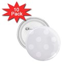 Polka Dots - White on White Smoke 1.75  Button (10 pack)