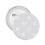 Polka Dots - White on White Smoke 2.25  Button