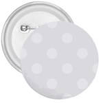 Polka Dots - White on White Smoke 3  Button