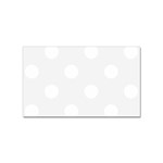 Polka Dots - White on White Smoke Sticker (Rectangular)