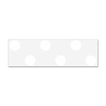 Polka Dots - White on White Smoke Sticker (Bumper)