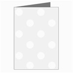 Polka Dots - White on White Smoke Greeting Card