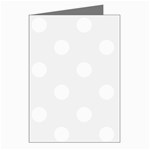 Polka Dots - White on White Smoke Greeting Cards (Pkg of 8)