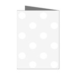 Polka Dots - White on White Smoke Mini Greeting Cards (Pkg of 8)