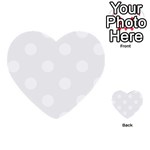 Polka Dots - White on White Smoke Multi-purpose Cards (Heart)