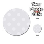 Polka Dots - White on White Smoke Multi-purpose Cards (Round)