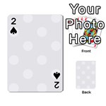 Polka Dots - White on White Smoke Playing Cards 54 Designs