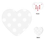 Polka Dots - White on White Smoke Playing Cards (Heart)