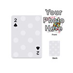 Polka Dots - White on White Smoke Playing Cards 54 (Mini)