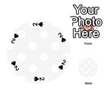 Polka Dots - White on White Smoke Playing Cards 54 (Round)