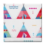 pink tipi  Tile Coaster