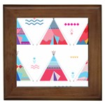 pink tipi  Framed Tile