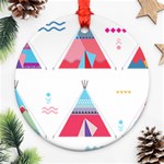 pink tipi  Ornament (Round)