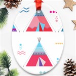 pink tipi  Ornament (Oval)