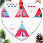 pink tipi  Ornament (Heart)