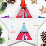 pink tipi  Ornament (Star)