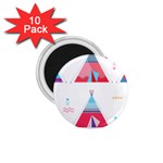 pink tipi  1.75  Magnet (10 pack) 