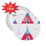 pink tipi  2.25  Button (10 pack)