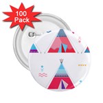 pink tipi  2.25  Button (100 pack)