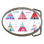 pink tipi  Belt Buckle