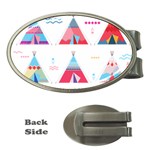 pink tipi  Money Clip (Oval)