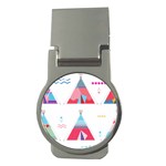 pink tipi  Money Clip (Round)