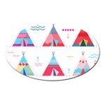 pink tipi  Magnet (Oval)