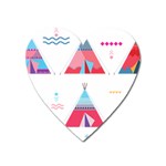 pink tipi  Magnet (Heart)