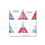 pink tipi  Magnet (Square)