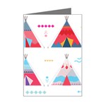 pink tipi  Mini Greeting Card