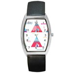 pink tipi  Barrel Style Metal Watch