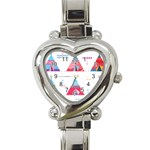 pink tipi  Heart Italian Charm Watch