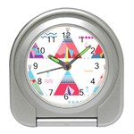 pink tipi  Travel Alarm Clock